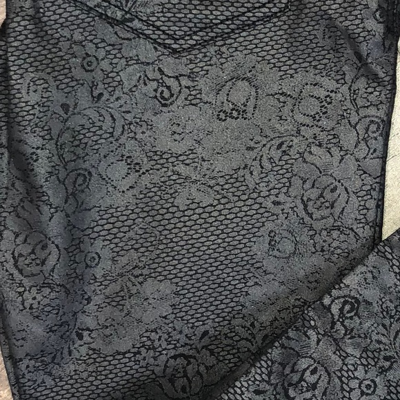 Black flower print skinny pants - Picture 4 of 6